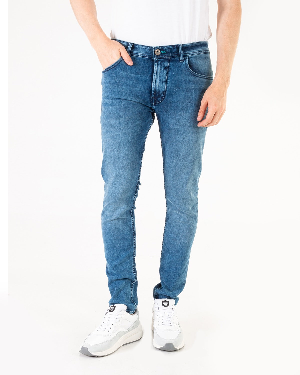 Jean Hombre Oxford 011872 Slim Azul Medio