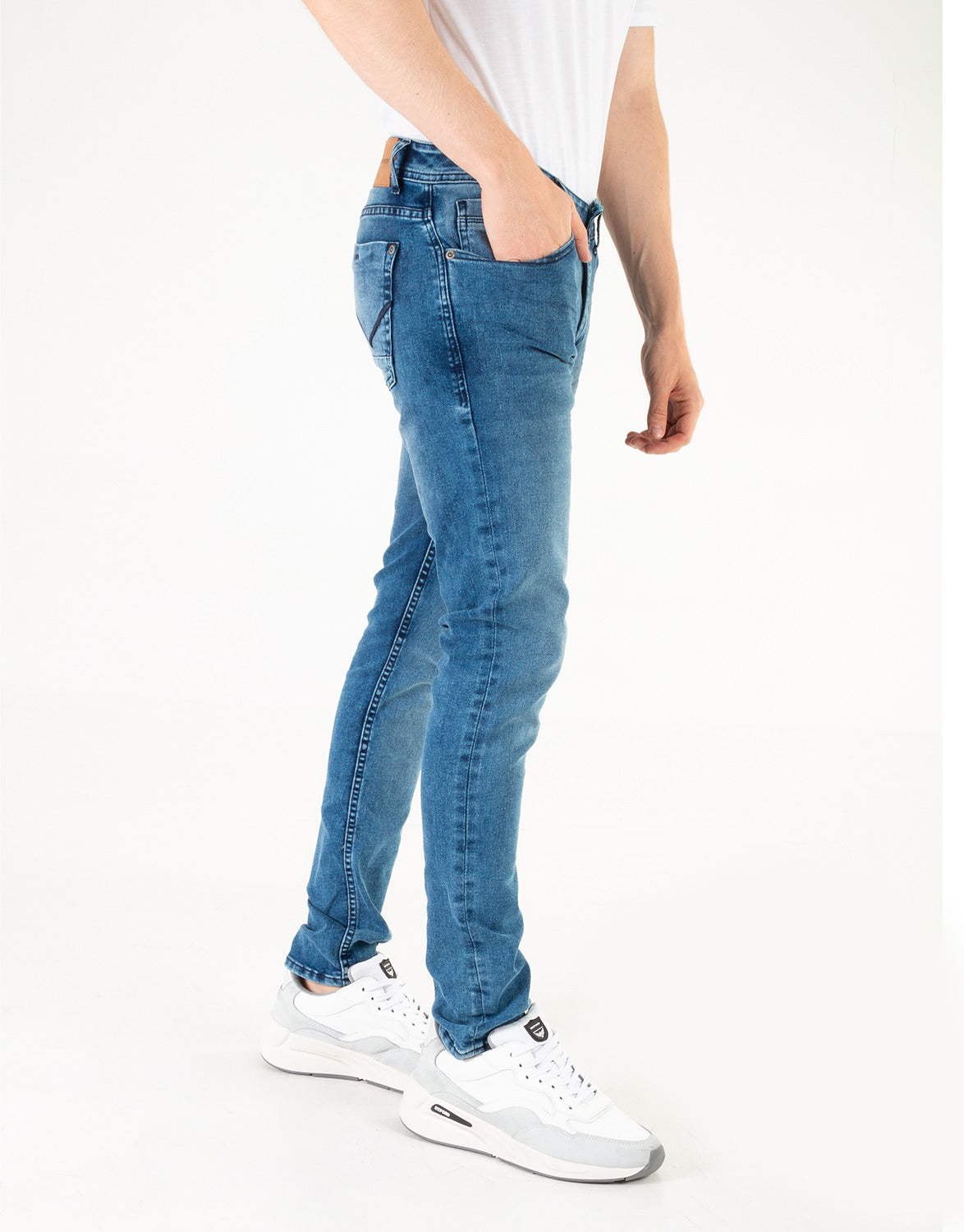 Jean Hombre Oxford 011872 Slim Azul Medio