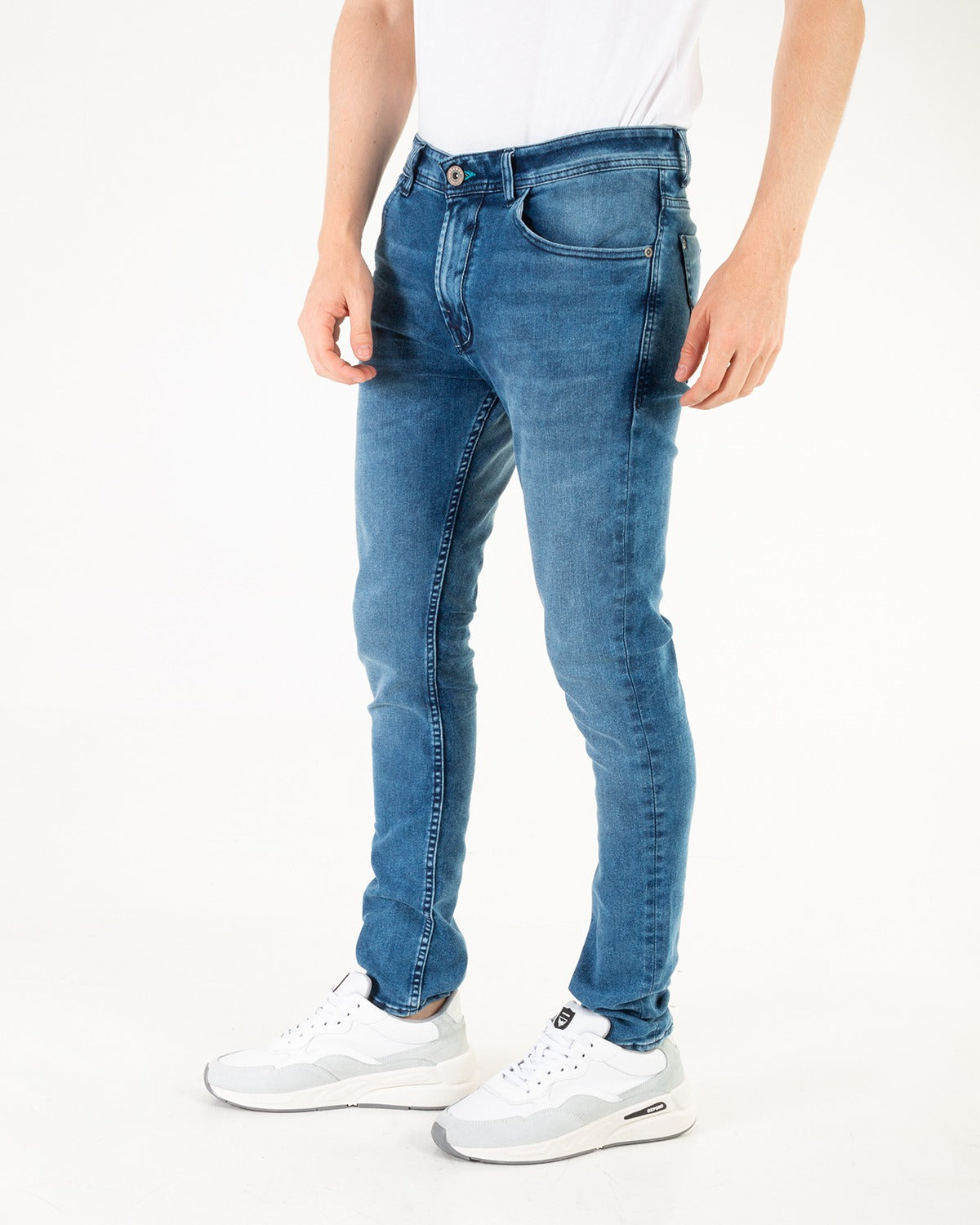 Jean Hombre Oxford 011872 Slim Azul Medio