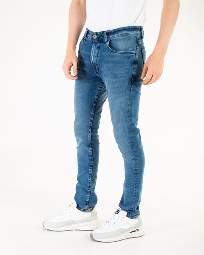 Jean Hombre Oxford 011872 Slim Azul Medio