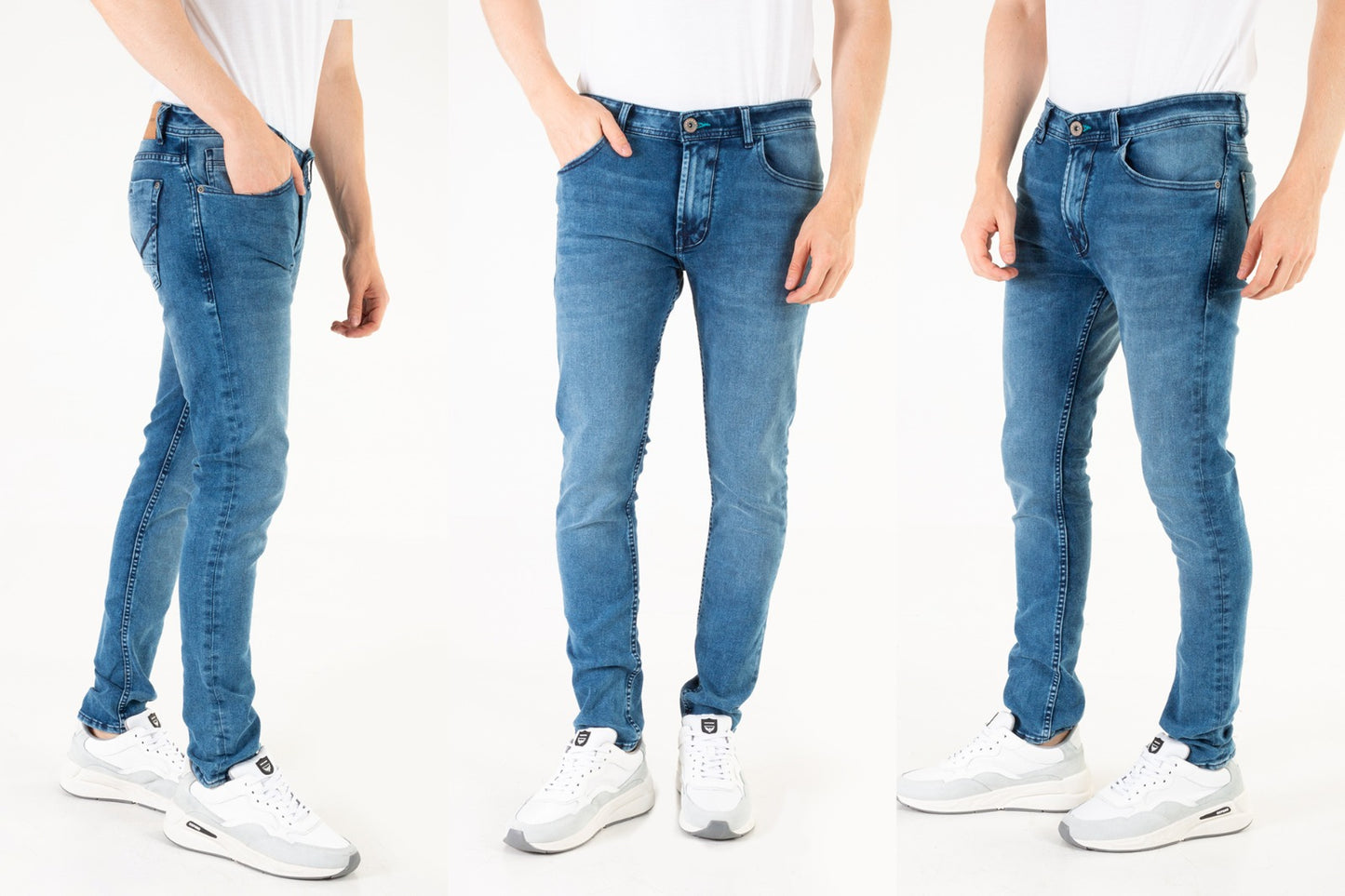 Jean Hombre Oxford 011872 Slim Azul Medio