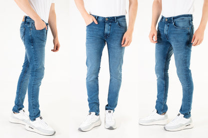 Jean Hombre Oxford 011872 Slim Azul Medio