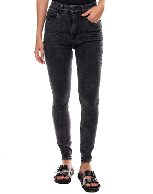 Jean Dama Color Blue 323415 High Waist Skinny Negro