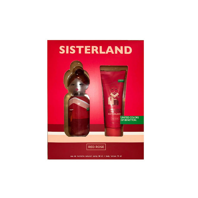 Perfume Benetton United Colors Sisterland Red Rose Set (EDT80ml+Bodylotion75ml)