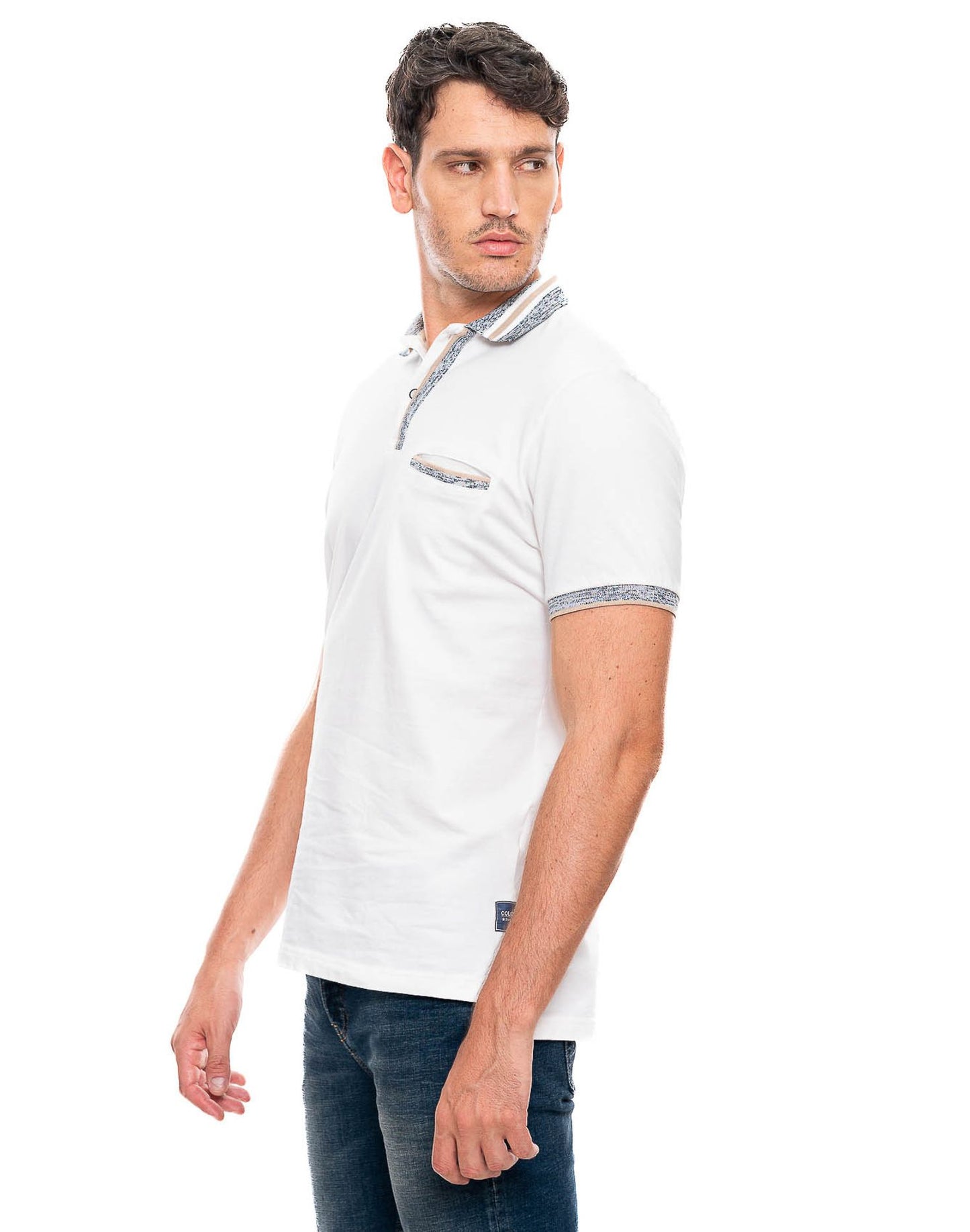 Camiseta Polo Color Blue 312901 Regular Fit Crudo