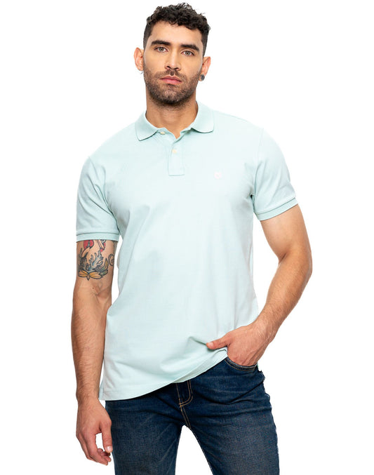 Camiseta Polo Color Blue 342903 Slim Verde Claro