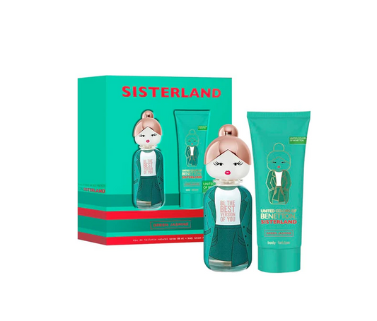 Perfume Benetton United Colors Sisterland Green Jasmine ( Set (EDT80ml+Bodylotion75ml)