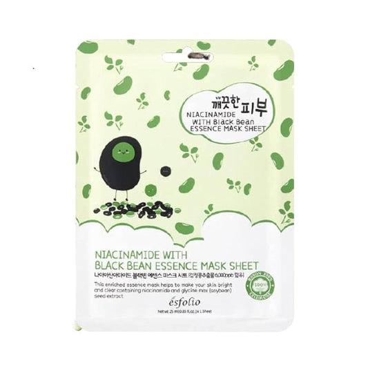 Mascarilla Facial Sheet Mask Esfolio Niacinamide With Black Bean