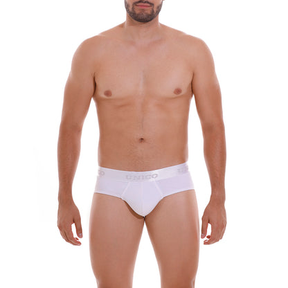 Brief Unico Clasico Cristalino M22 Microfibra Blanco