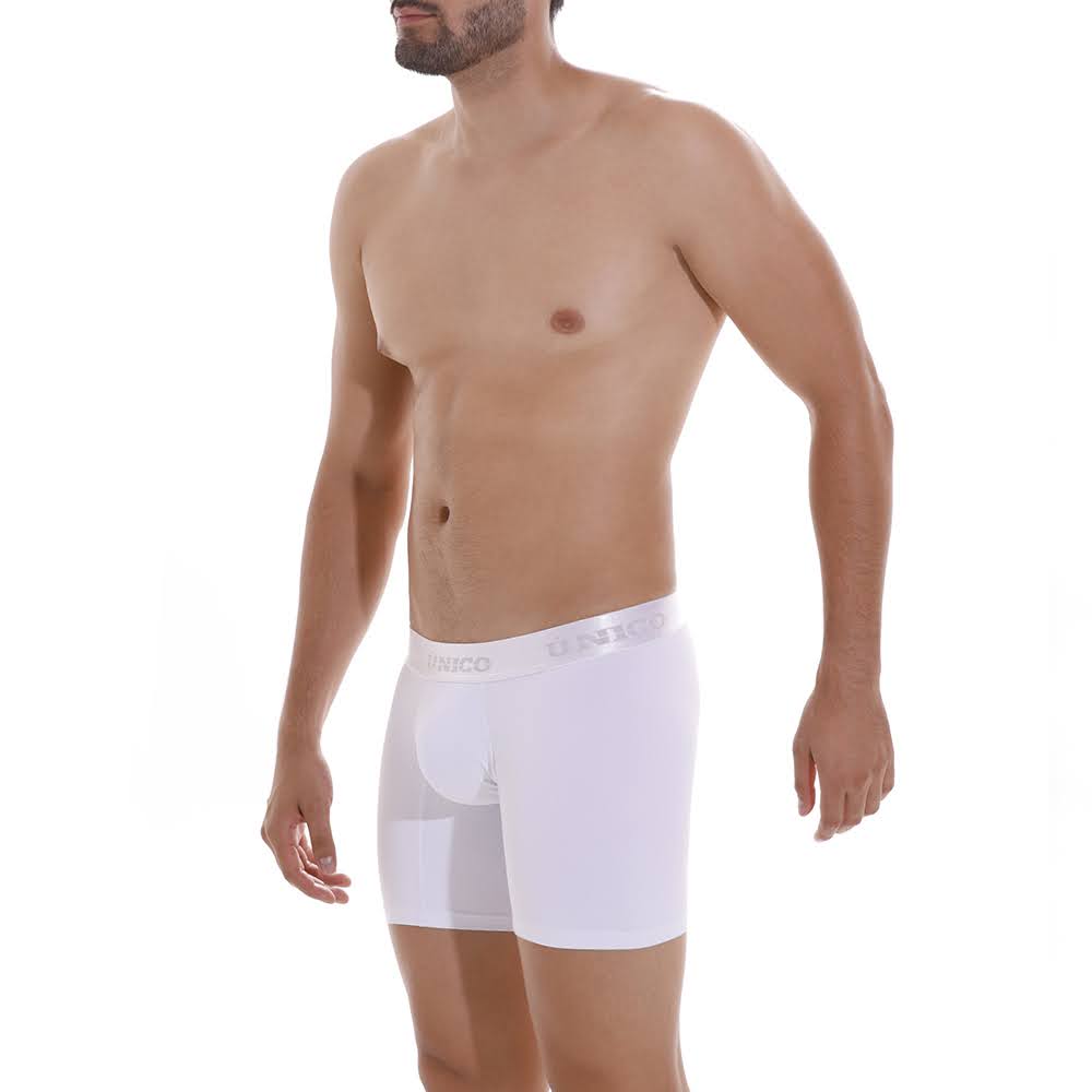 Boxer Unico Clasico Cristalino A23 Medio Algodon Blanco