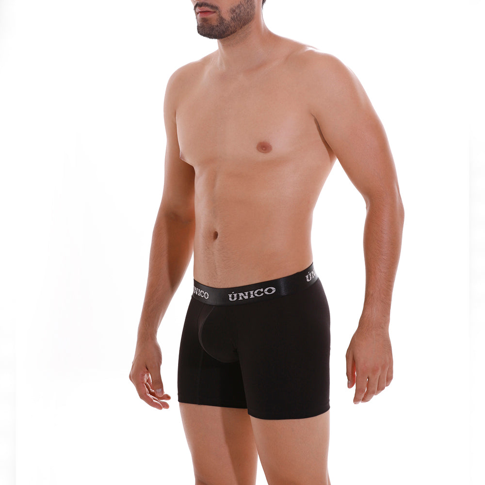 Boxer Unico Clasico Intenso A23 Medio Algodon Negro
