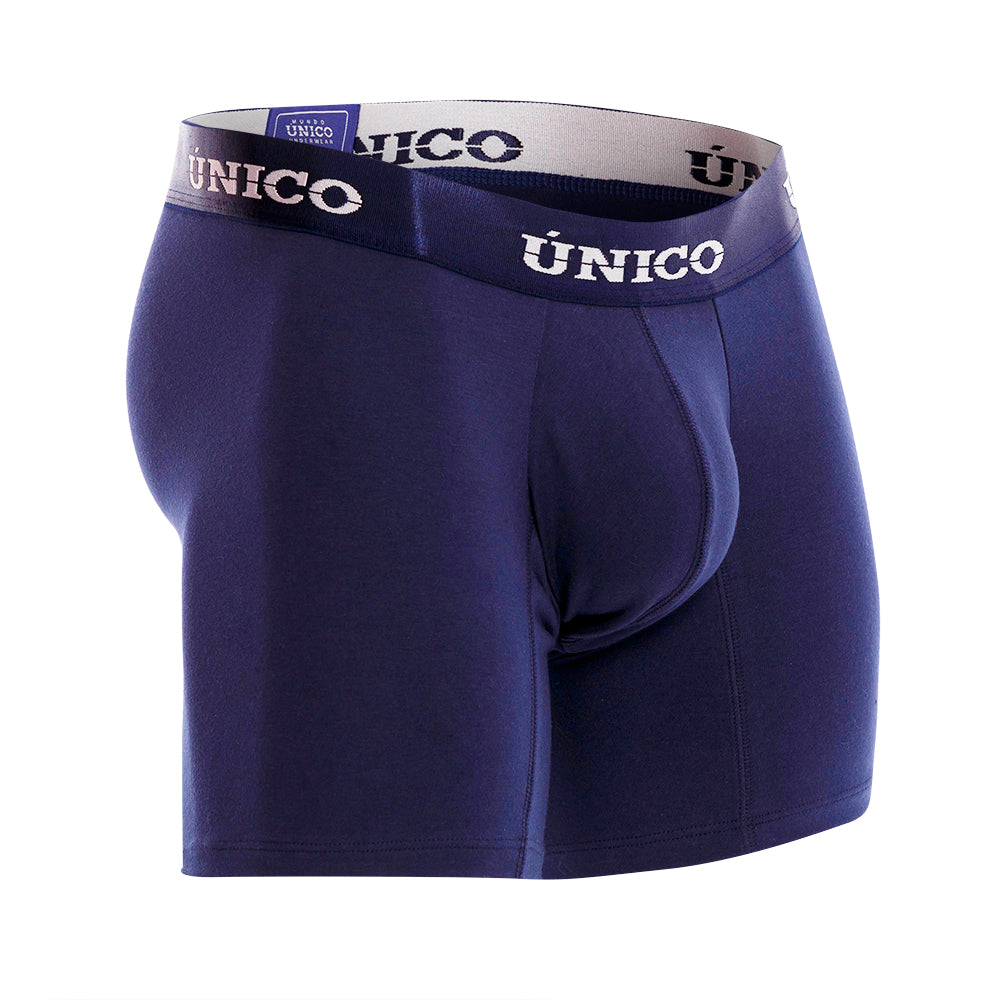 Boxer Unico Clasico Profundo A23 Medio Algodon Azul Oscuro