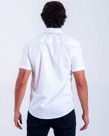 Camisa Manga Corta Oxford 032861 Blanco