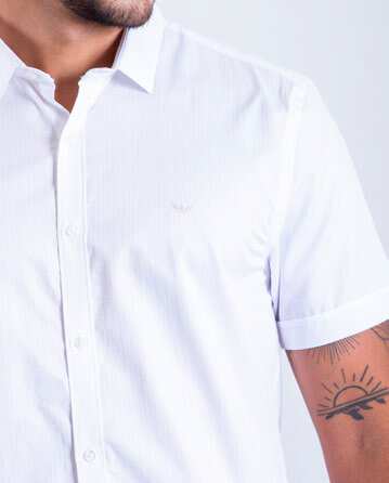 Camisa Manga Corta Oxford 032861 Blanco