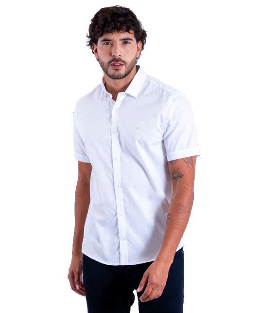 Camisa Manga Corta Oxford 032861 Blanco