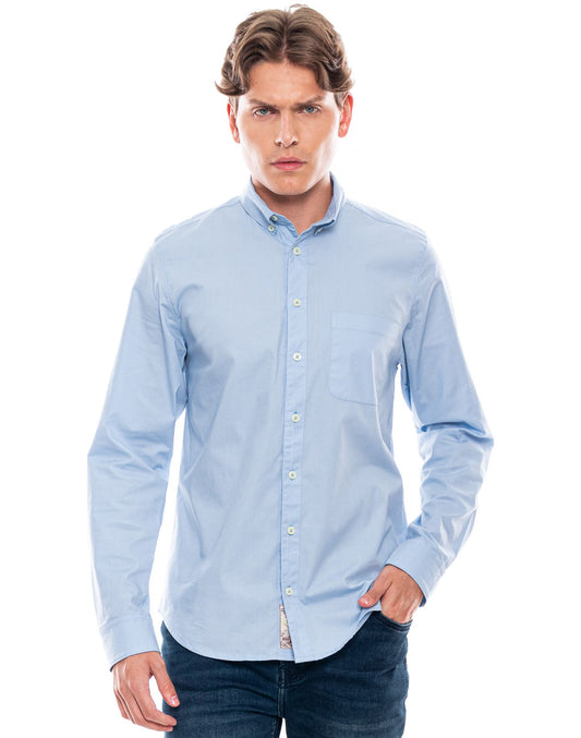 Camisa Manga Larga Color Blue 2I2601 Azul Claro