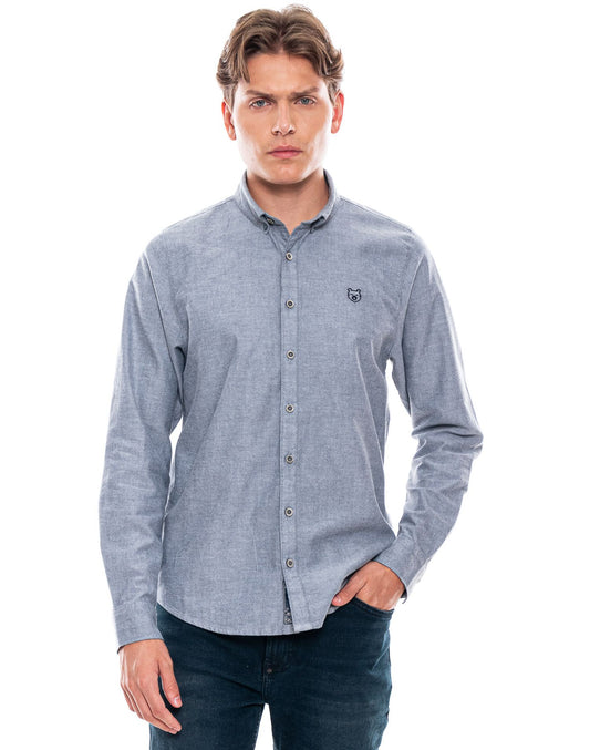 Camisa Manga Larga Color Blue 312601 Azul