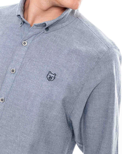 Camisa Manga Larga Color Blue 312601 Azul