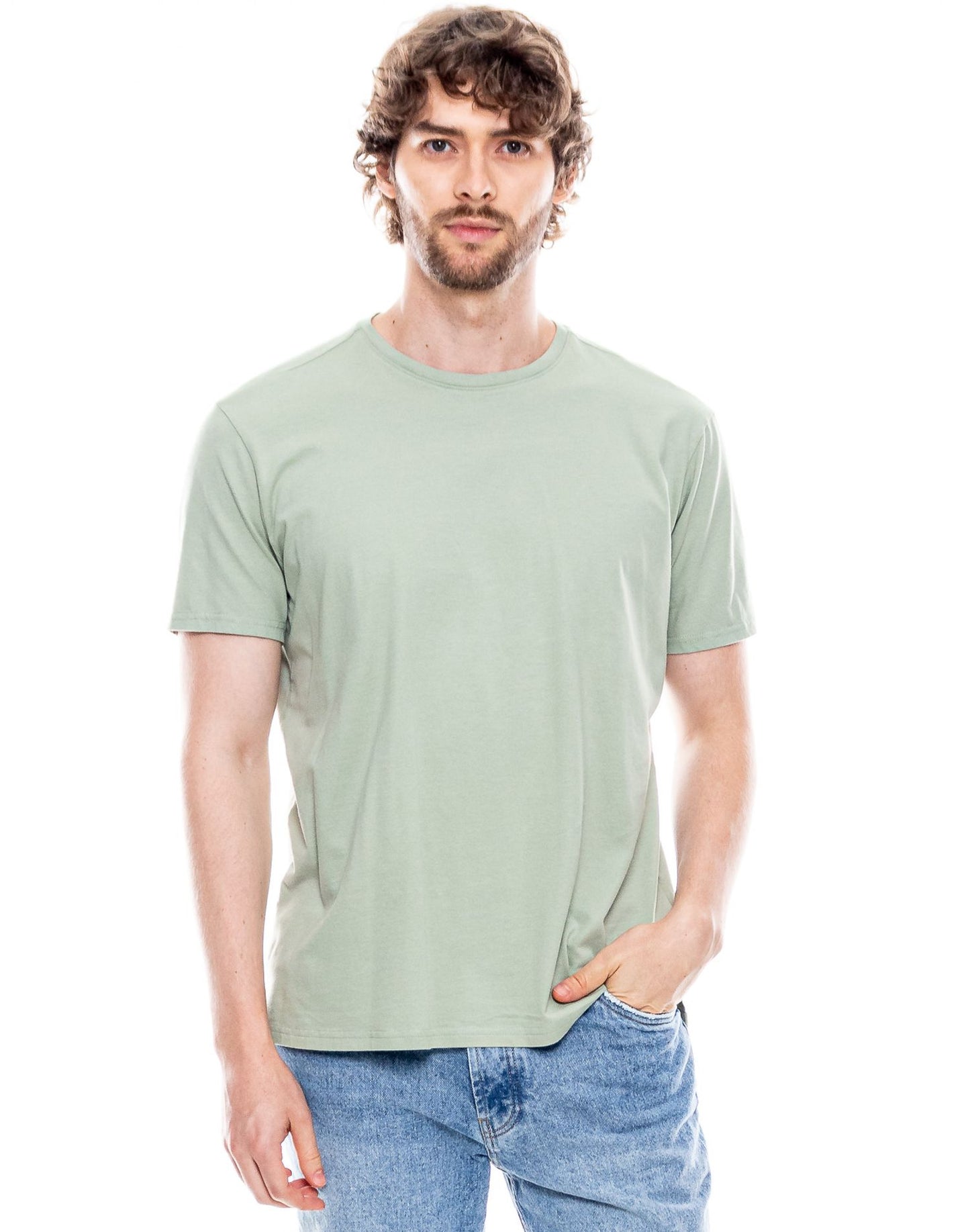 Camiseta Cuello Redondo Color Blue 312304 Verdementa