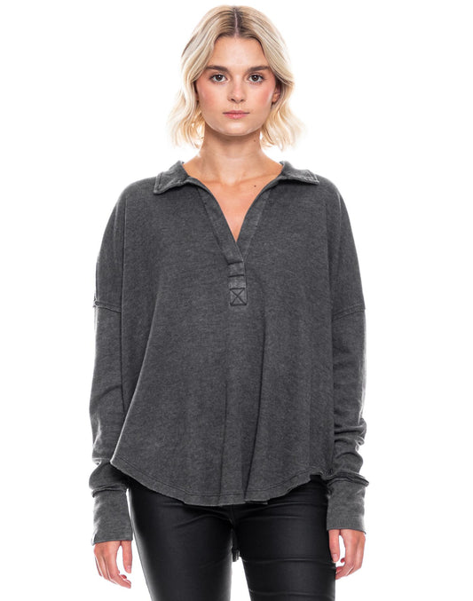 Camiseta Dama Color Blue 314308 Gris Oscuro