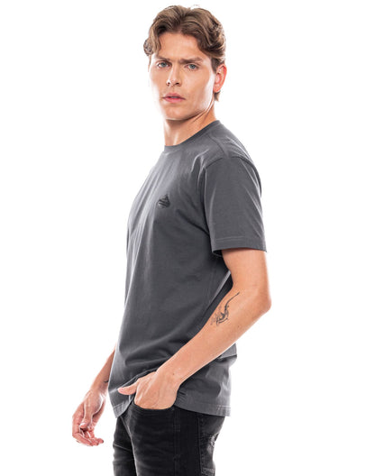 Camiseta Cuello Redondo Color Blue 322303 Gris Oscuro