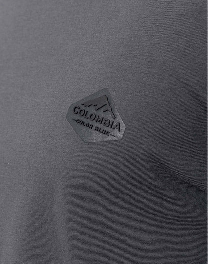 Camiseta Cuello Redondo Color Blue 322303 Gris Oscuro