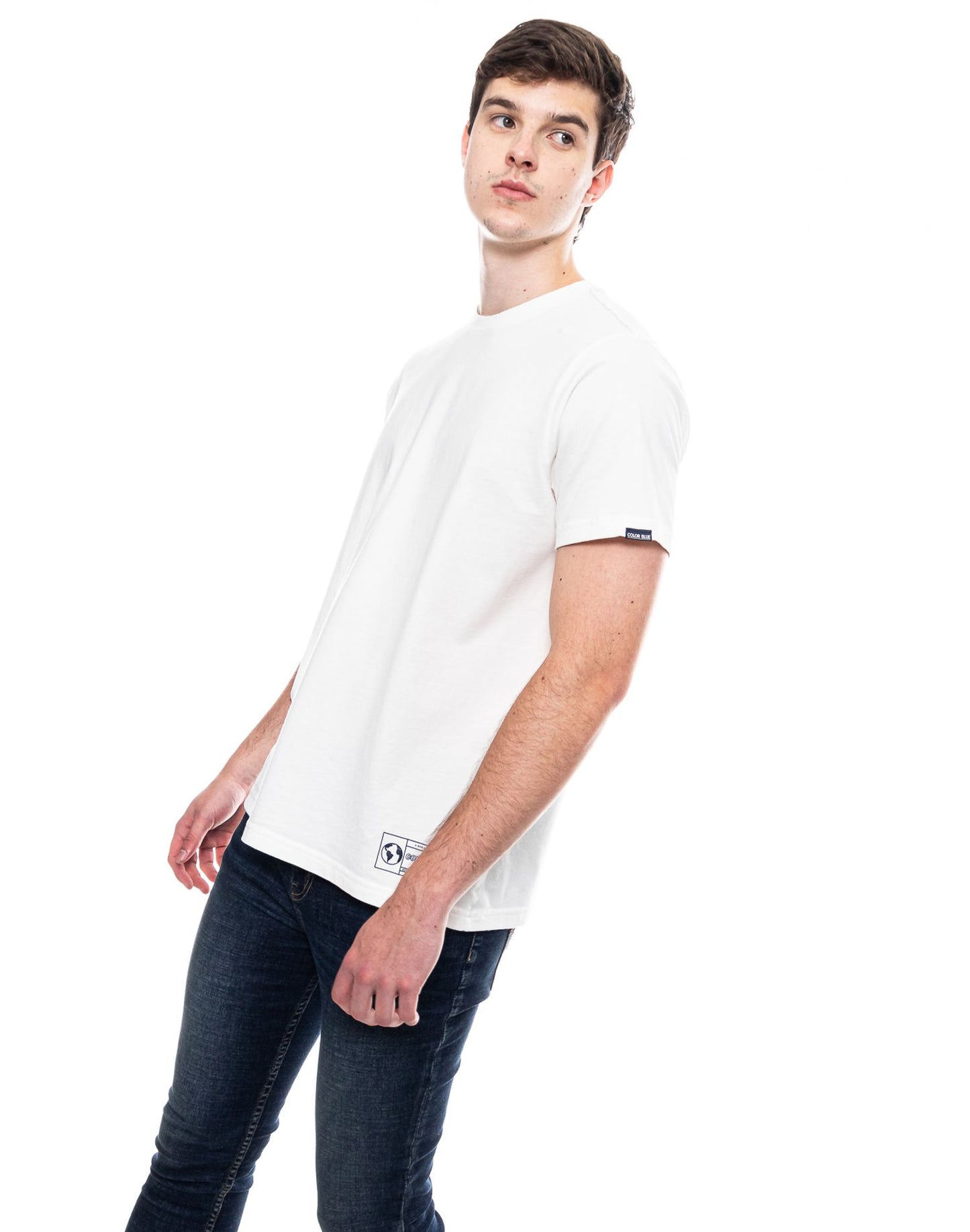 Camiseta Cuello Redondo Color Blue 322314 Crudo