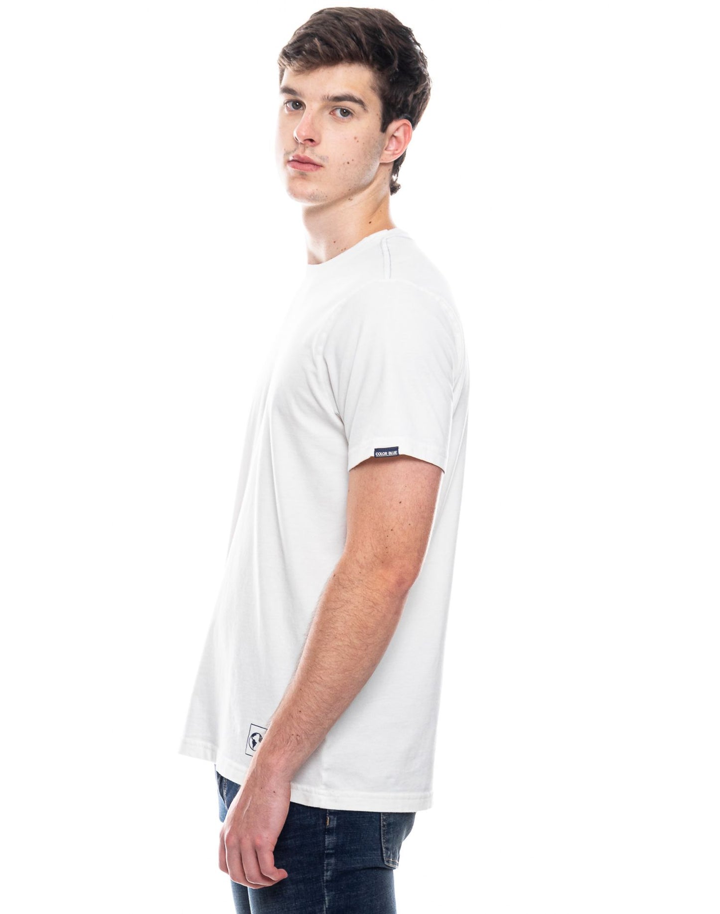 Camiseta Cuello Redondo Color Blue 322314 Crudo