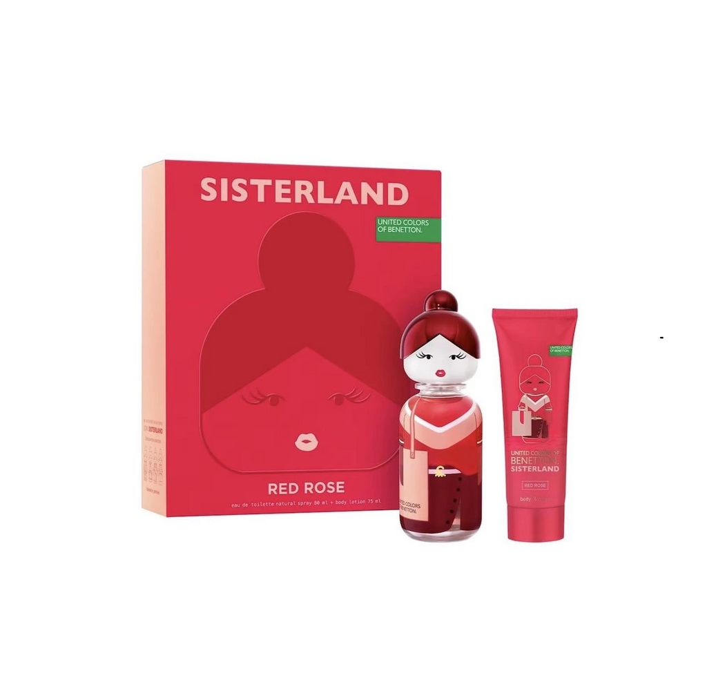 Perfume Benetton United Colors Sisterland Red Rose Set (EDT80ml+Bodylotion75ml)