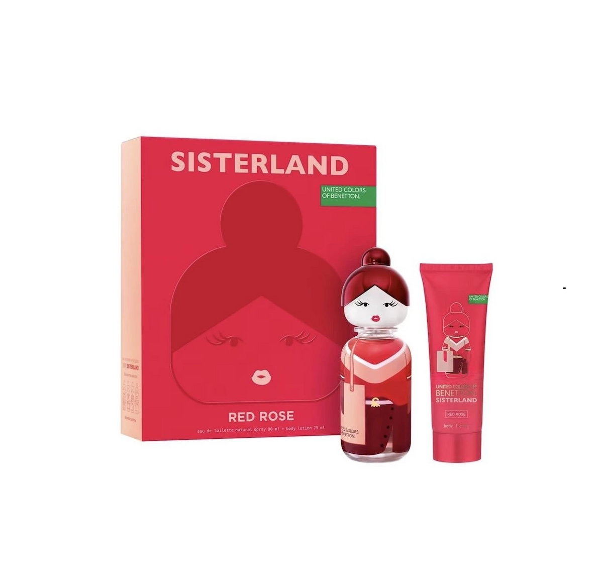 Perfume Benetton United Colors Sisterland Red Rose Set (EDT80ml+Bodylotion75ml)