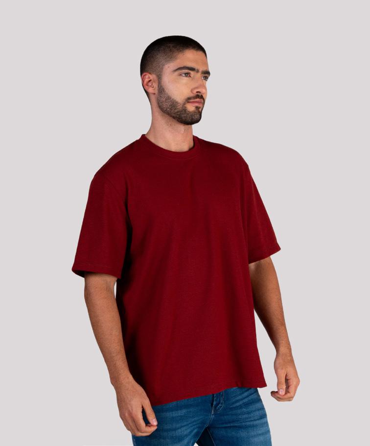 Camiseta Cuello Redondo Oxford 333639 Terracota