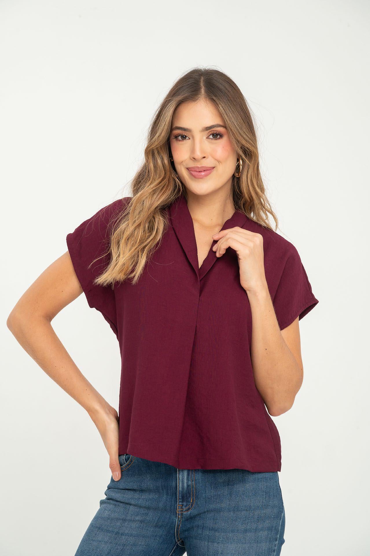 Blusa Ragstyle Pf31113823 Perdal Berenjena