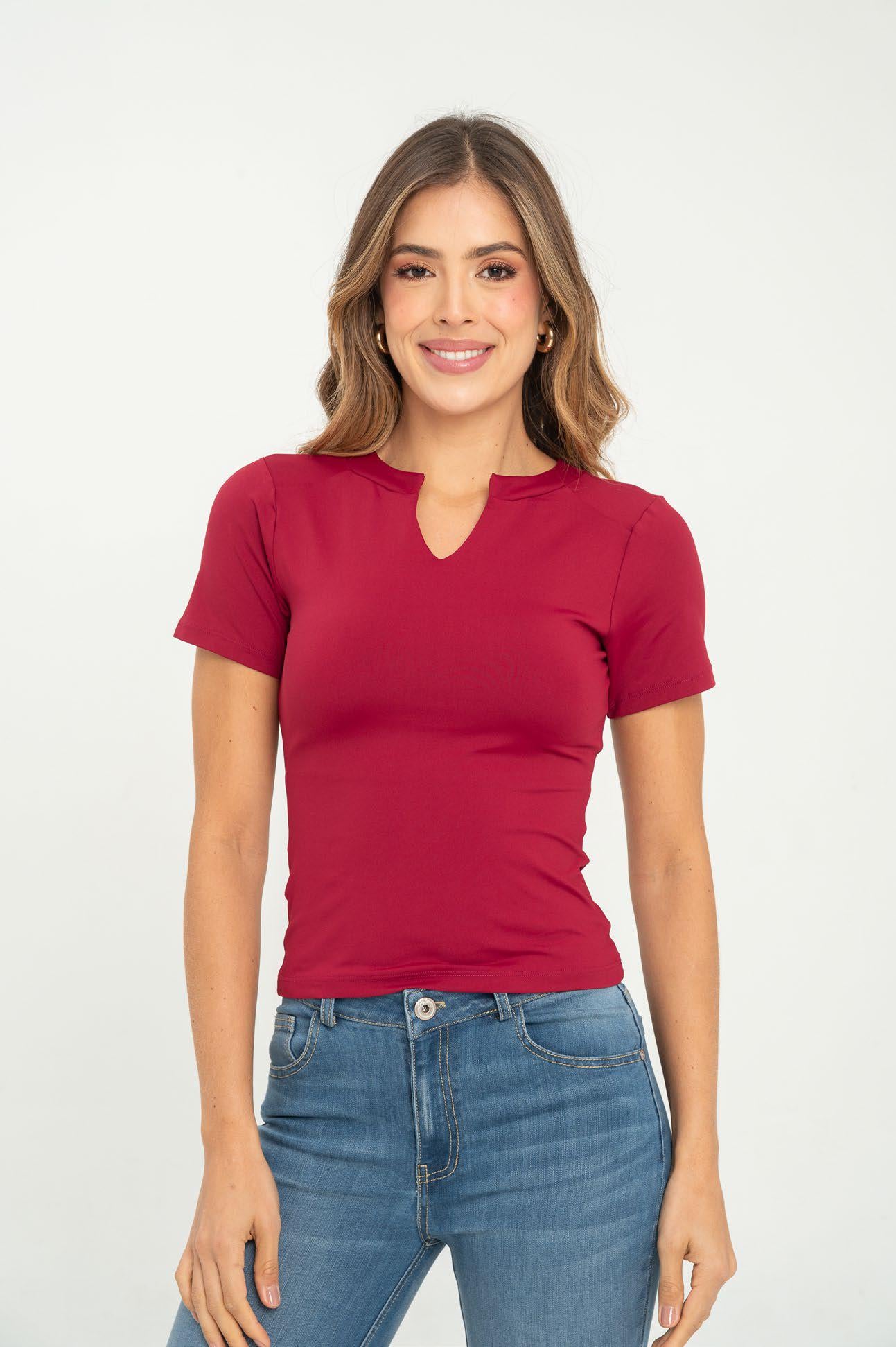 Blusa Ragstyle Pf31122439 Made Rojo Malbec