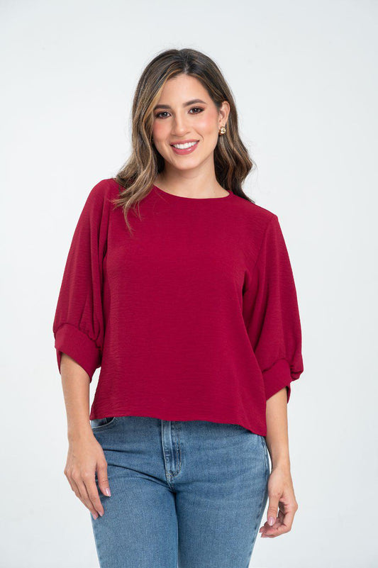Blusa Ragstyle Pf32111336 Nhadinne Rojo Vino