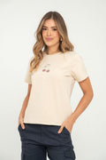 Camiseta Dama Ragstyle Pf31122422 Cerezas Beige Claro