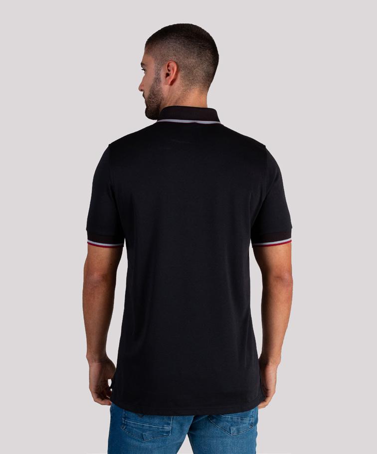 Camiseta Polo Oxford 022385 Negro