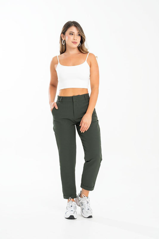 Pantalon Dama Ragstyle Pf32310465 Verde Militar