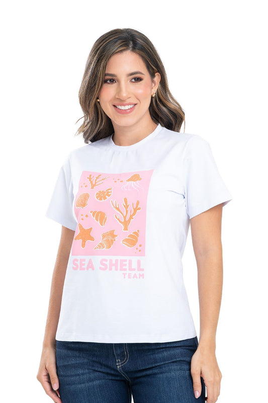 Camiseta Dama Ragstyle Pf31122336 Sea Blanco