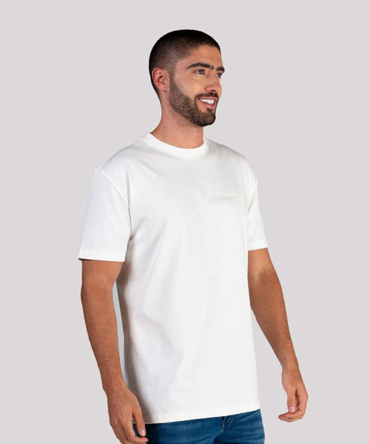 Camiseta Cuello Redondo Oxford 333666 Oversized Crudo