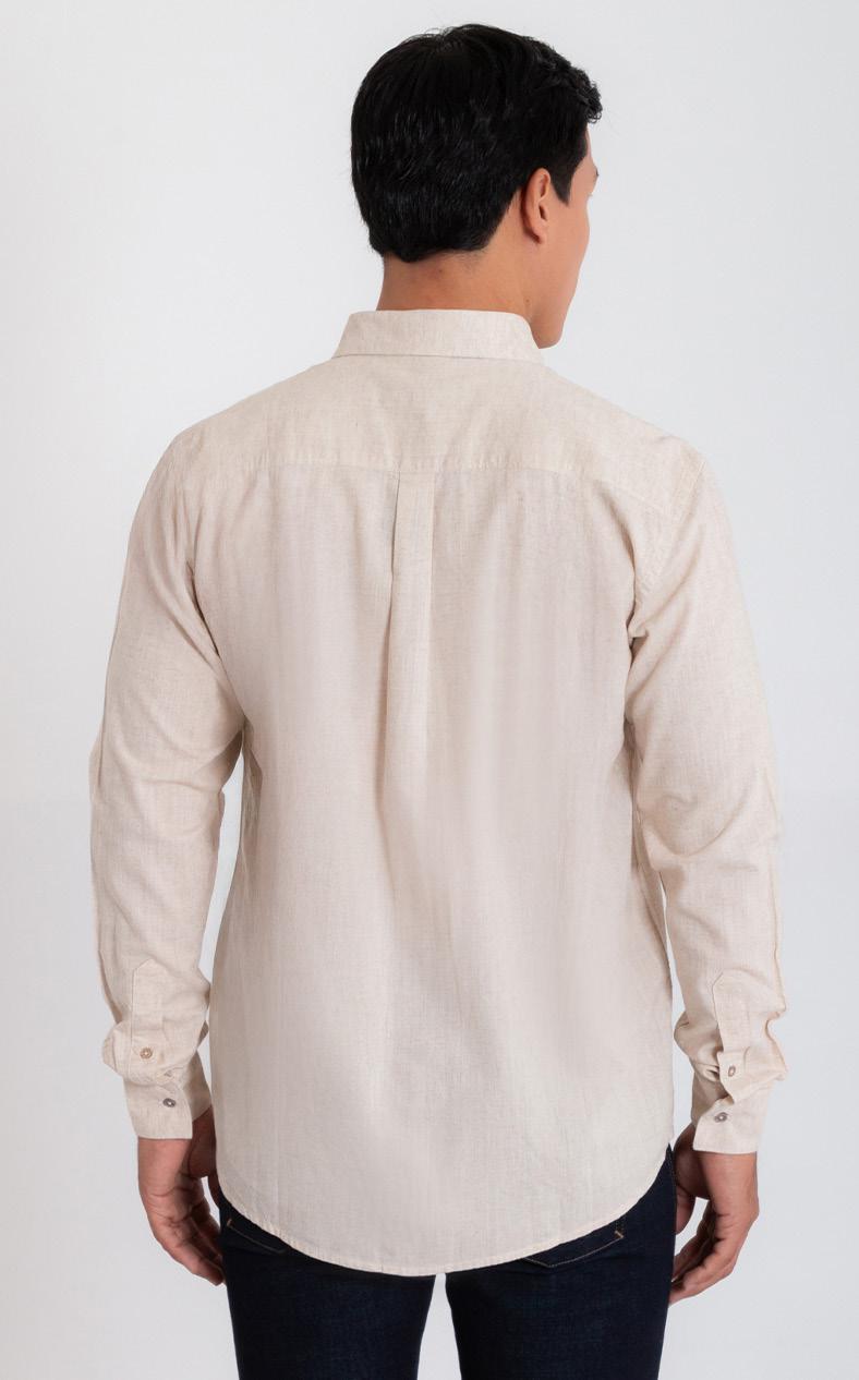 Camisa Manga Larga Oxford 032782 Regular Fit Crudo