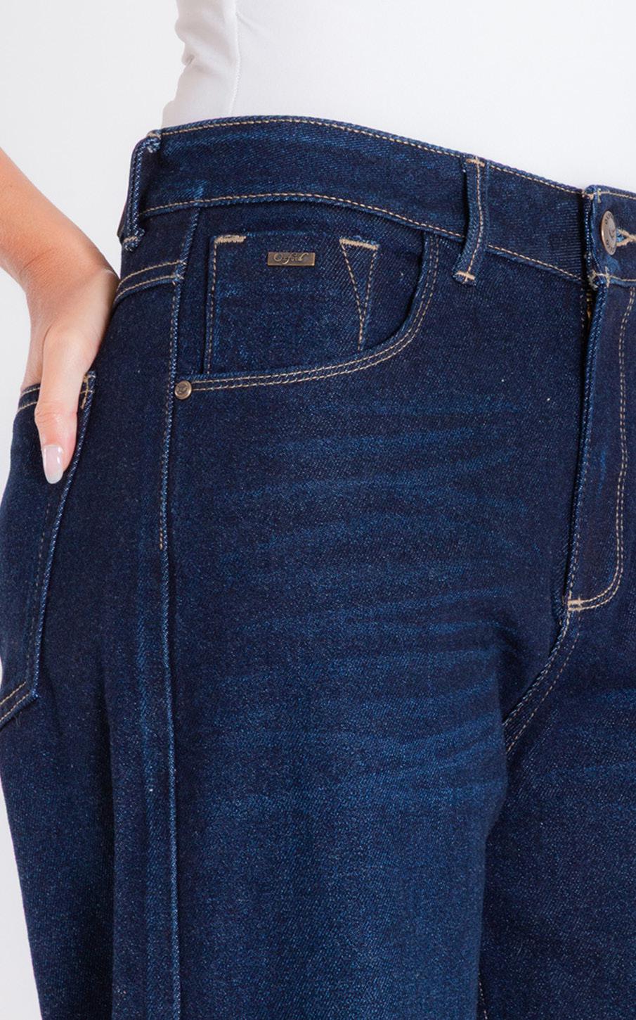 Jean Dama Oxford 041495 Palazzo Azul Oscuro Wide Leg