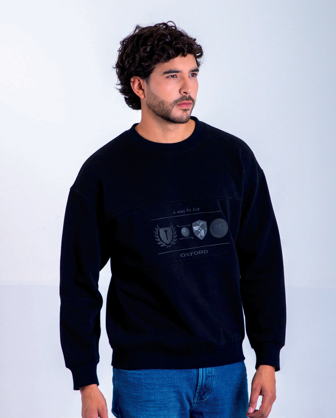 Buzo Hombre Oxford 118136 Negro
