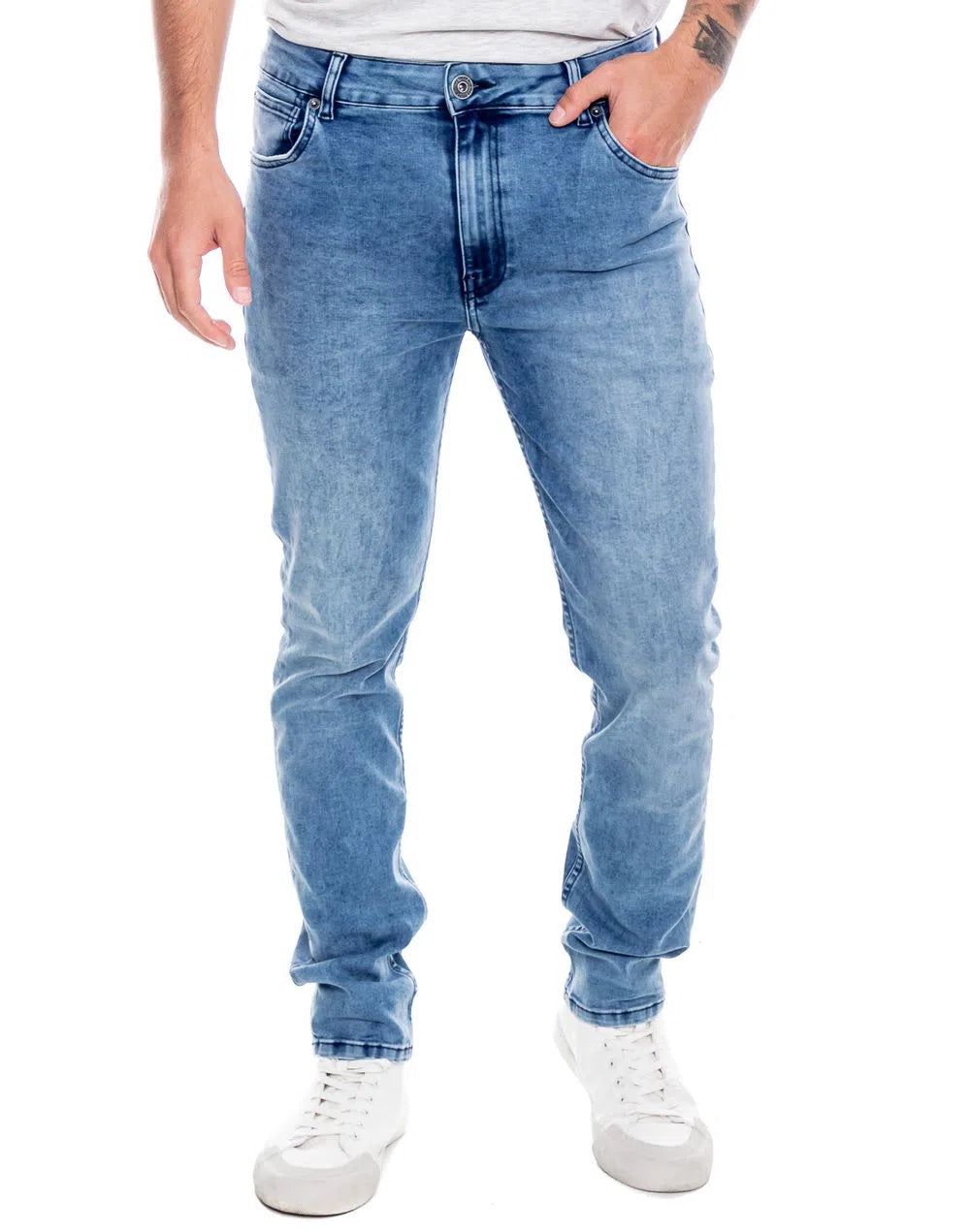 Jean Hombre Color Blue 221410 Slim Fit Azul Claro