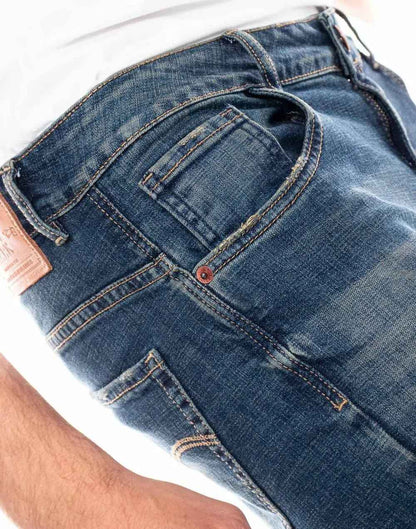 Jean Hombre Color Blue 321409 Slim Fit Azul Oscuro