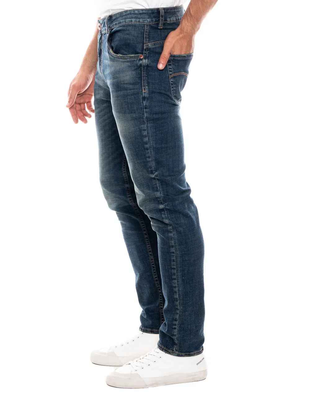 Jean Hombre Color Blue 321409 Slim Fit Azul Oscuro