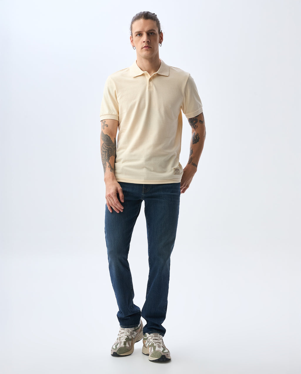 Camiseta Polo Americanino 801G008 Slim Fit Amarillo Cosmético Claro