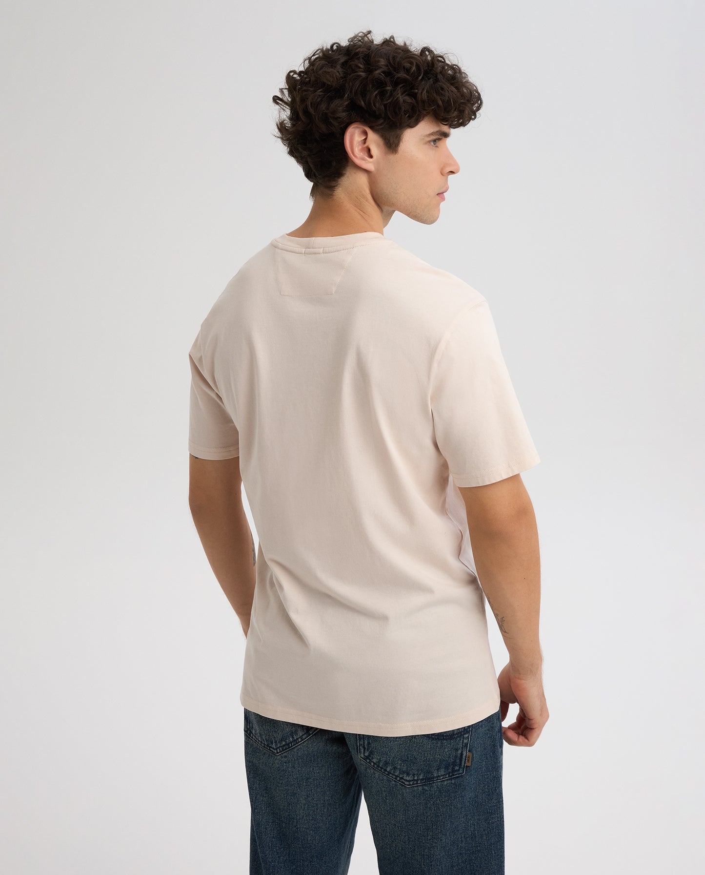 Camiseta Cuello Redondo Americanino 840F001 Slim Fit Crudo