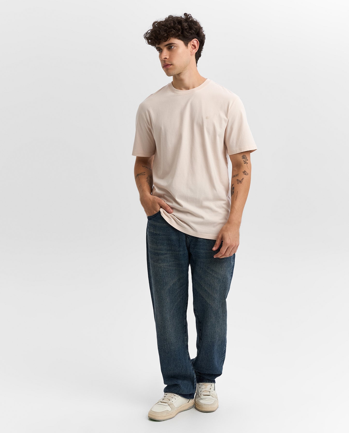 Camiseta Cuello Redondo Americanino 840F001 Slim Fit Crudo