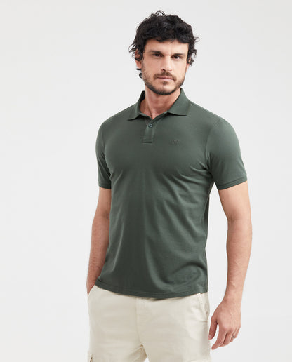 Camiseta Polo Chevignon 601G018 Slim Fit Verde Oscuro