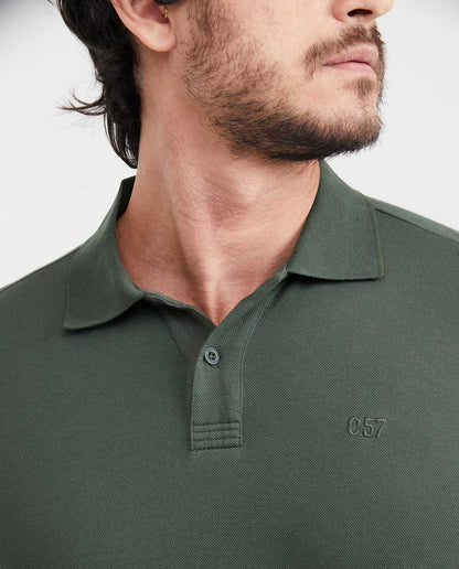 Camiseta Polo Chevignon 601G018 Slim Fit Verde Oscuro